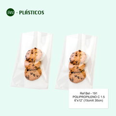 BOLSA DE POLIPROPILENO 6"x12"cal 1.5 ( 15cmx30cm ) TTE - 100 UND Ref Bel-191