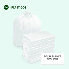 BOLSA BLANCA BIODEGRADABLE PEQUEÑA PARA BASURA - PAQ 100 UND - comprar online