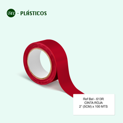 CINTA ADHESIVA ROJO 2"x100MTS Ref-Bel 613R