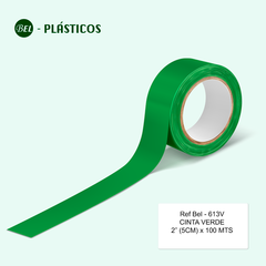 CINTA ADHESIVA VERDE 2"x100MTS Ref-Bel 613V