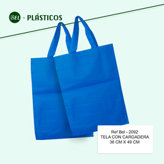 36X49 Cm TELA CON CARGADERA AZUL X UND  Ref-Bel 2092