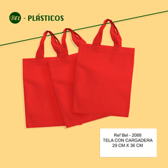 29X36 Cm TELA CON CARGADERA ROJA X UND  Ref-Bel 2088