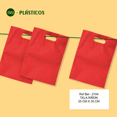 25X35 Cm TELA TIPO RIÑON ROJA X UND  Ref-Bel 2104