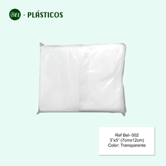 BOLSA POLIETILENO TTE 3"x5" (7cmx12cm) PAQ 100 UND Ref-Bel-002A