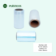 STRETCH FILM TTE - 8" Cal 0.6 ( 20cm ) x450 MTRS Ref Bel-299 - comprar online