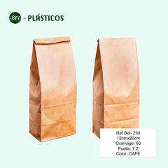 BOLSA PAPEL KRAFT 4 LB GRAMAJE 60 - PAQ 100 UND Ref-Bel 250 - comprar online