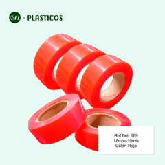CINTA DOBLE FAZ POLIESTER ROJA 18mm x 10mts Ref-Bel 669 en internet