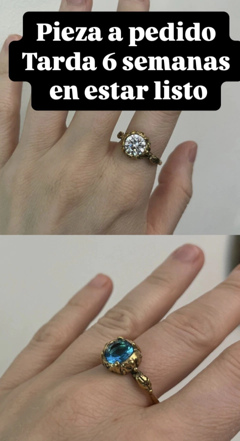 Anillo Druida Bronce a pedido tarde 6 semanas- en notas aclarar color de piedra cubic (artificial) - EN 2da foto instructivo de medidas