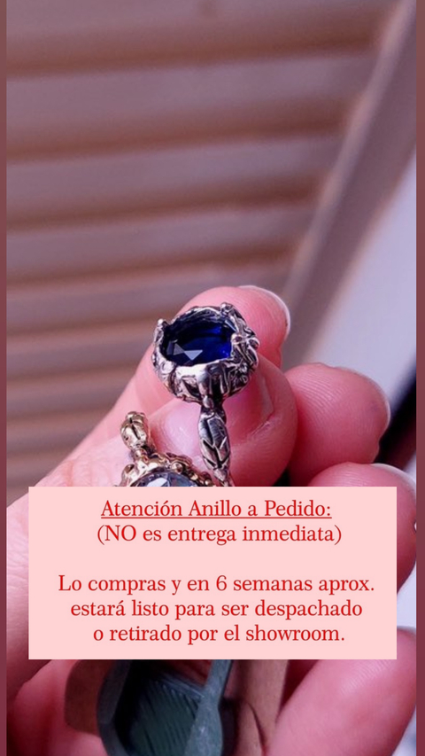 Anillo Druida Plata 925 A pedido!!!- en notas aclarar color de piedra cubic (artificial) - EN 2da foto instructivo de medidas