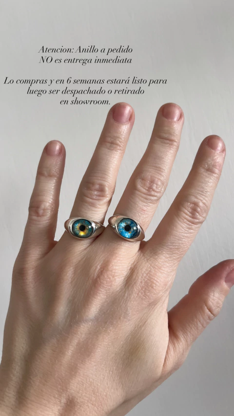 Anillo Ojo Mini - Plata A PEDIDO TARDA 6 Semanas - anotar color en notas de envio - comprar online