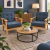 Sillón Delos Portland 1 Cuerpo Lino Azul