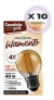 Lampara Led Filamento Candela Gota 4w x 10 Unidades