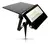 Reflector Led Solar Estaca 30w Fría Exterior Candela E A