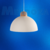 Lampara Colgante Brimpex Media Esfera Blanca C/madera - comprar online