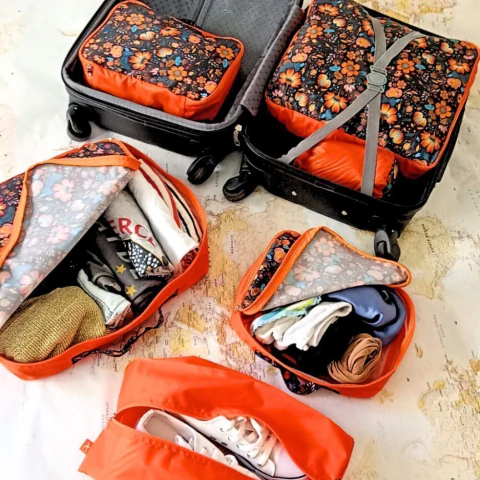 Organizador para valijas 6 piezas - Flores