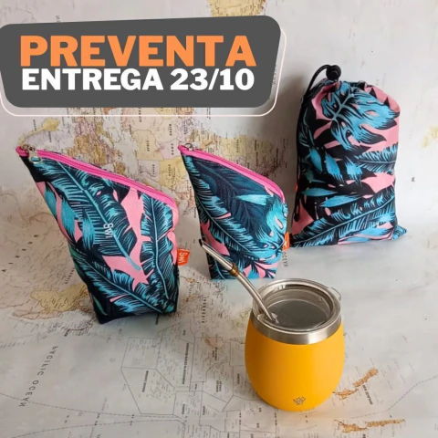 Set Matero Viajero - Hojas Menta