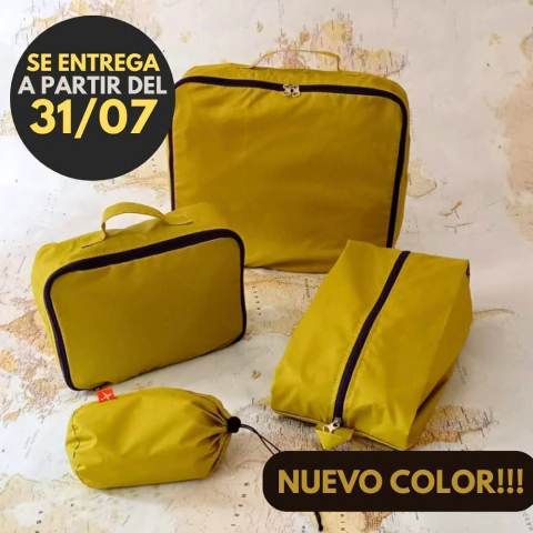 Organizador para carry on 4 piezas - Pistacho y Violeta