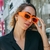 Óculos de Sol Lolita Laranja Fluorescente - comprar online
