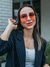 Óculos de Sol Alessia Vermelho Degradê