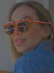 Óculos de Sol Lovan Laranja Transparente com Verde na internet