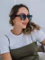 Óculos de Sol Abigail Azul Transparente - comprar online