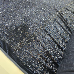 Tecido Veludo Cristal com Paetê Azul Marinho - comprar online