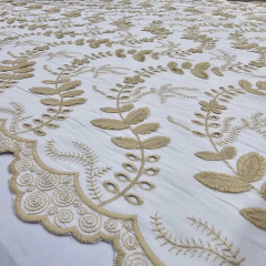 Laise Bordada 3D Folhagem Branco - comprar online