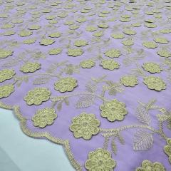 Laise Bordada 3D Flores Lavanda / Lilás - comprar online