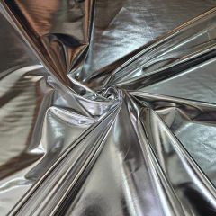 Tecido Couro Sintético Metalizado Prata - loja online