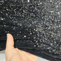 Tecido Veludo Cristal com Paetê Preto na internet