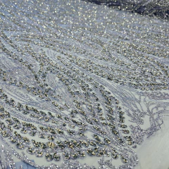 Tecido Tule Boreal com Glitter e Pedrarias Azul Royal - comprar online