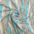 Tecido Tule Premium Bordado Bicolor com Pedrarias Verde Tiffany