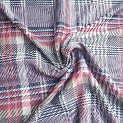 Tecido Malha Jacquard Xadrez com Lycra