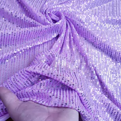 Tecido Tule Bordado com Paetê Paris Lavanda - loja online