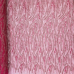 Tecido Tule Boreal com Glitter e Pedrarias Pink - comprar online