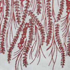 Tecido Tule Boreal com Glitter e Pedrarias Marsala - comprar online