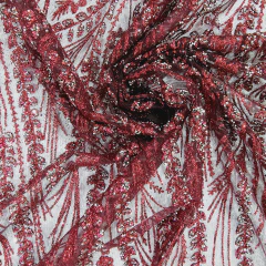 Tecido Tule Boreal com Glitter e Pedrarias Marsala - Tecidos Baratos - Compre e receba em casa.