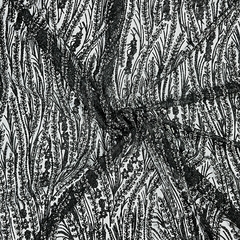 Tecido Tule Boreal com Glitter e Pedrarias Preto - loja online