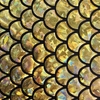 Tecido Malha Holográfica Sereia/Escamas Dourado - Tecidos Baratos - Compre e receba em casa.