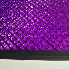 Tecido Malha Holográfica Sereia/Escamas Roxo - loja online