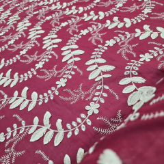 Laise Bordada 3D Folhagem Marsala - loja online