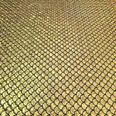 Imagem do Tecido Malha Holográfica Sereia/Escamas Dourado