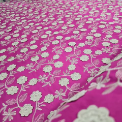 Imagem do Laise Bordada 3D Flores Pink