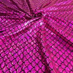 Tecido Malha Holográfica Sereia/Escamas Pink - comprar online