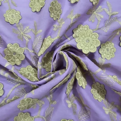 Laise Bordada 3D Flores Lavanda / Lilás - comprar online