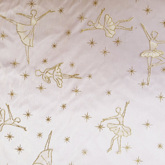 Tecido Organza com Glitter Bailarina Dourado