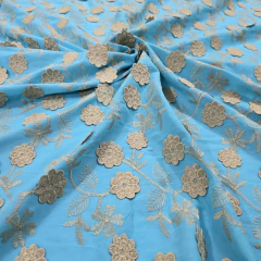 Laise Bordada 3D Flores Azul Turquesa na internet