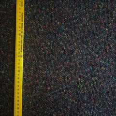 Tecido Lã Pesada Tweed Preto - comprar online