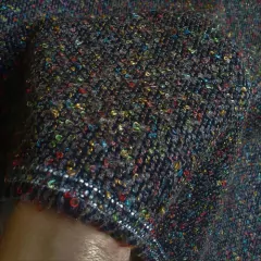 Tecido Lã Pesada Tweed Preto