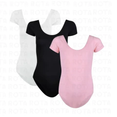 Collant Ballet - Manga Curta Decote Redondo